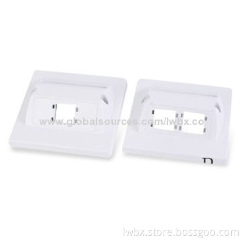 Modular Wall Plates with Permanent Dust Cap, Made of ABS